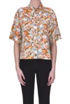 SUZIE WINKLE FLOWER PRINT JERSEY SHIRT