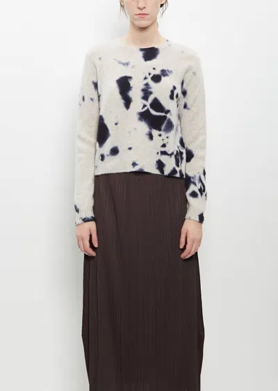 Suzusan Cashmere Seamless Pullover Short In Black / Light Grey