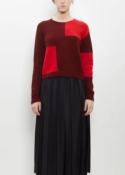 Suzusan Cashmere Seamless Pullover Short In Bordeaux / Red