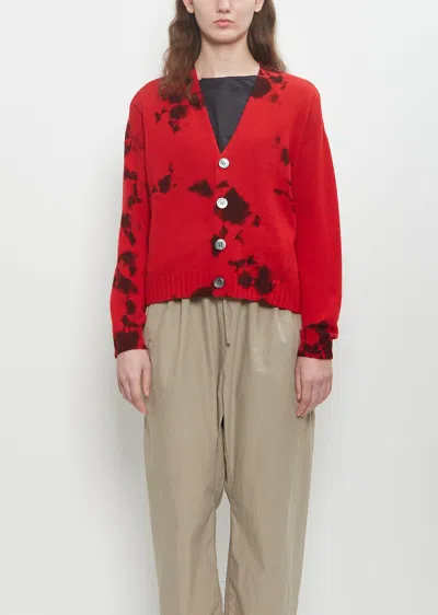 Suzusan Cashmere Seamless Short Cardigan In Red