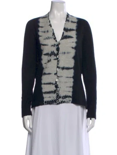 Pre-owned Suzusan Cashmere Striped Sweater In Black
