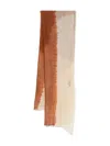 Suzusan Dip-dye Fringed Scarf In Brown