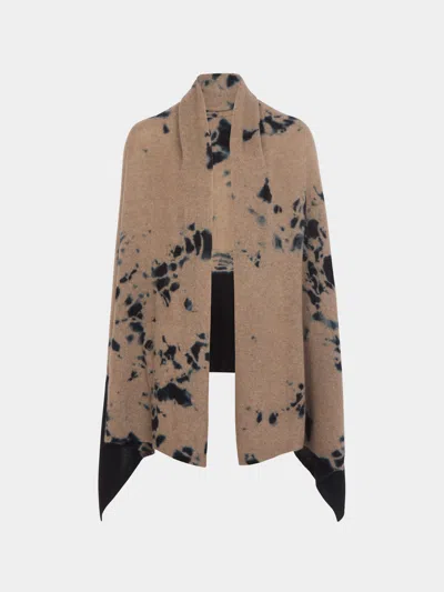 Suzusan Shibori Cashmere Shawl One Size In Sand