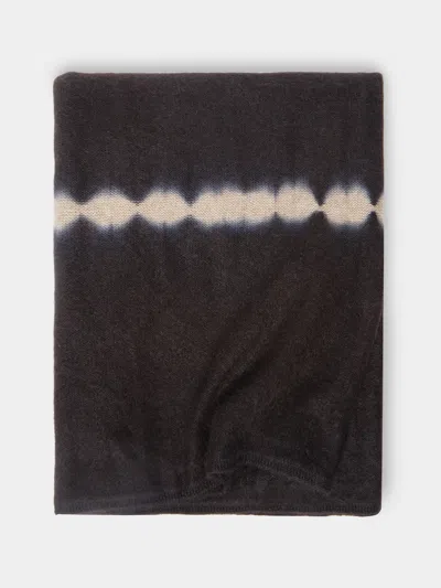 Suzusan Shibori Cashmere Throw  Abask Luxury Gift In Black