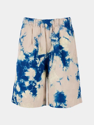 Suzusan Shibori Cotton Wide Drawstring Shorts Size: M