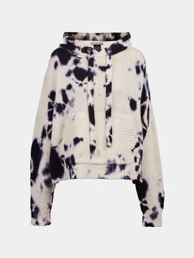 Suzusan Shibori Hand-knitted Cashmere Hooded Sweater Size: M