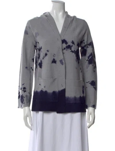 Pre-owned Suzusan Wool Tie-dye Print Sweater In Gray
