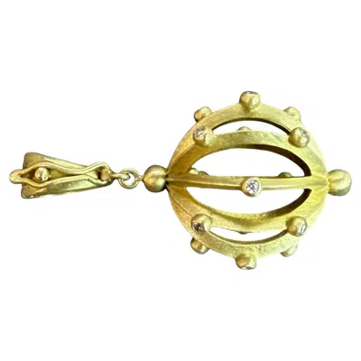 Pre-owned Suzy Landa Birdcage Pendant In Multi
