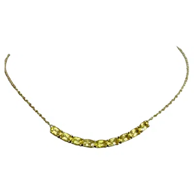 Pre-owned Suzy Landa Canary Beryl Necklace In Multi