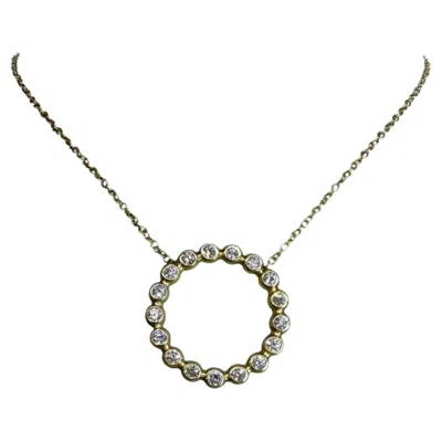 Pre-owned Suzy Landa Confetti Circle Necklace In Multi