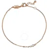 Suzy Levian 14k Rose Gold 0.15 Ct. Tw. Diamond Solitaire Station Bracelet In White