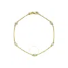 Suzy Levian 14k 0.15 Ct. Tw. Diamond Station Bracelet In White