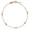 Suzy Levian 14k 0.50 Ct. Tw. Diamond Station Bracelet In Pink