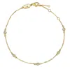Suzy Levian 0.50 Ct Tdw 14k Rose Gold Diamond Station Bracelet In Yellow