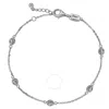 Suzy Levian 0.75 Ct Tdw 14k White Gold Diamond Station Bracelet