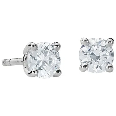 Pre-owned Suzy Levian 14 Karat Gold Classic Four-prong 0.20 Carat Diamond Stud Earrings In Multi