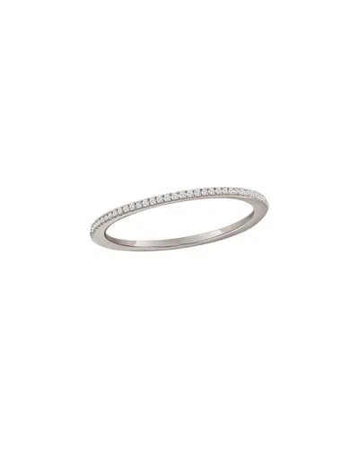Suzy Levian 14k 0.06 Ct. Tw. Diamond Half Eternity Ring In Gray
