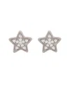 Suzy Levian 14k Rose Gold .06 Cttw Pave Diamond Star Stud Earrings