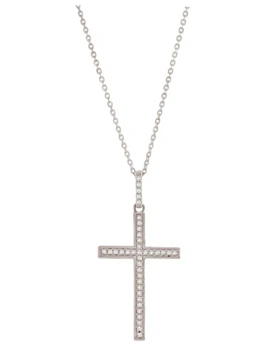 SUZY LEVIAN SUZY LEVIAN 14K 0.08 CT. TW. DIAMOND CROSS NECKLACE