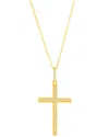 Suzy Levian 14k 0.08 Ct. Tw. Diamond Cross Necklace