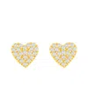 Suzy Levian 14k 0.09 Ct. Tw. Diamond Heart Earrings