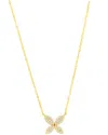 Suzy Levian 14k 0.09 Ct. Tw. Diamond Marquise Flower Necklace