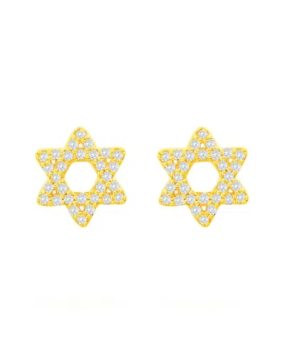 Suzy Levian 14k 0.13 Ct. Tw. Diamond Star Of David Studs