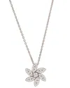 Suzy Levian 14k 0.14 Ct. Tw. Diamond Curved Flower Necklace