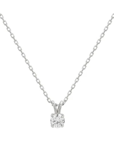 SUZY LEVIAN SUZY LEVIAN 14K 0.15 CT. TW. DIAMOND SOLITAIRE SPLIT BAIL PENDANT NECKLACE