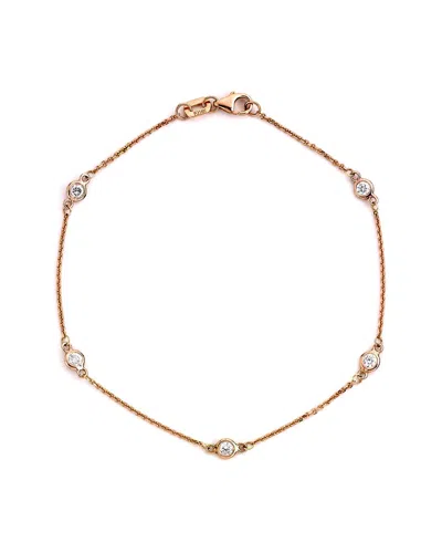 SUZY LEVIAN SUZY LEVIAN 14K 0.15 CT. TW. DIAMOND STATION BRACELET