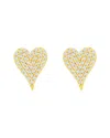 Suzy Levian 14k 0.16 Ct. Tw. Diamond Elongated Heart Studs