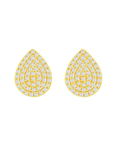 Suzy Levian 14k 0.20 Ct. Tw. Diamond Pear Studs In Gold
