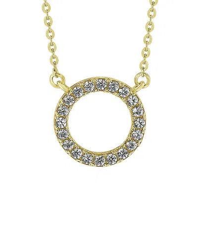Suzy Levian 14k 0.25 Ct. Tw. Diamond Circle Necklace In Gold