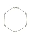 Suzy Levian 14k 0.25 Ct. Tw. Diamond Station Bracelet