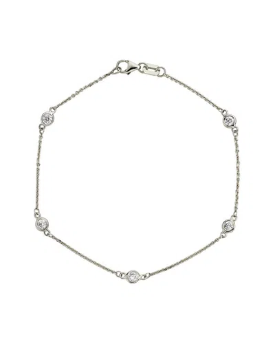Suzy Levian 14k 0.25 Ct. Tw. Diamond Station Bracelet