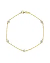 Suzy Levian 14k 0.25 Ct. Tw. Diamond Station Bracelet