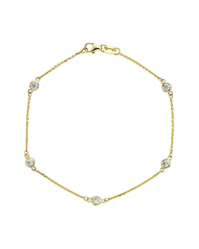 Suzy Levian 14k 0.25 Ct. Tw. Diamond Station Bracelet