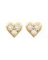 Suzy Levian 14k 0.30 Ct. Tw. Diamond Heart Studs