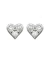 Suzy Levian 14k 0.30 Ct. Tw. Diamond Heart Studs