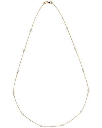 Suzy Levian 14k 0.30 Ct. Tw. Diamond Station Necklace In Gold