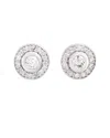 Suzy Levian 14k Rose Gold Bezel Set Halo 0.33cttw Diamond Stud Earrings