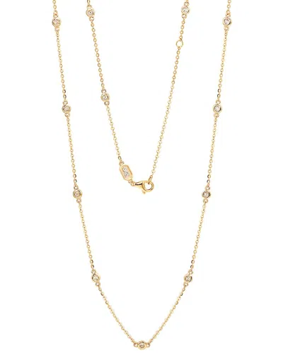 Suzy Levian 14k 0.50 Ct. Tw. Diamond Station Necklace In Gold
