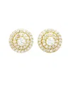 Suzy Levian 14k Yellow Gold & .60cttw Diamond Double Halo Stud Earrings