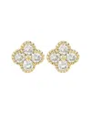 Suzy Levian 14k 0.70 Ct. Tw. Diamond Clover Studs