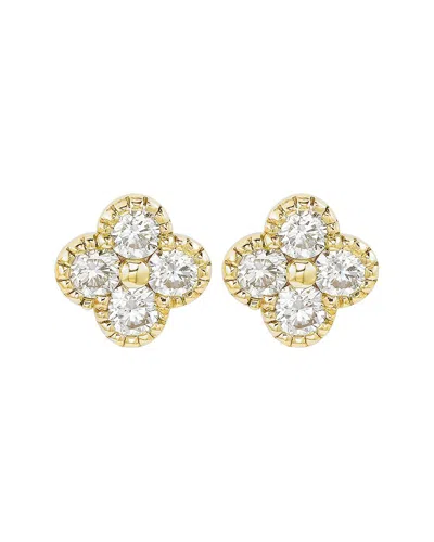 Suzy Levian 14k 0.70 Ct. Tw. Diamond Clover Studs