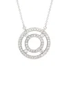 Suzy Levian 14k 0.75 Ct. Tw. Diamond Double Circle Necklace