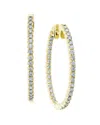 Suzy Levian 14k 1.00 Ct. Tw. Diamond Hoops