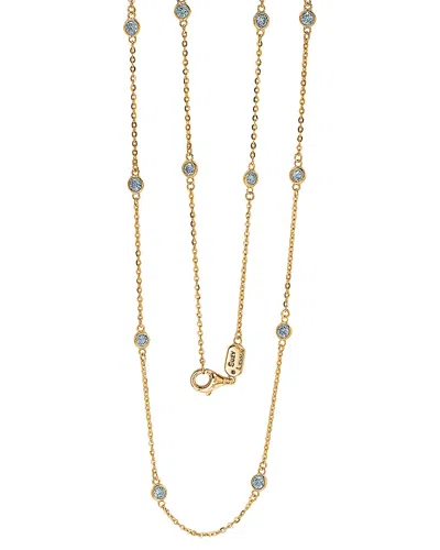 Suzy Levian 14k 1.00 Ct. Tw. Diamond Station Necklace In Yellow