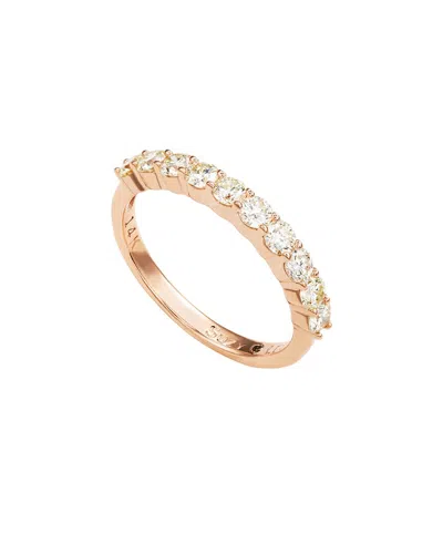 Suzy Levian 14k 1.00 Ct. Tw. Half-eternity Ring In Gold