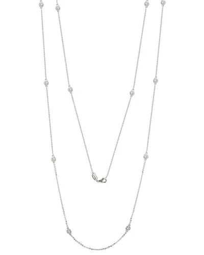 Suzy Levian 14k 1.70 Ct. Tw. Diamond Station Necklace In Gold